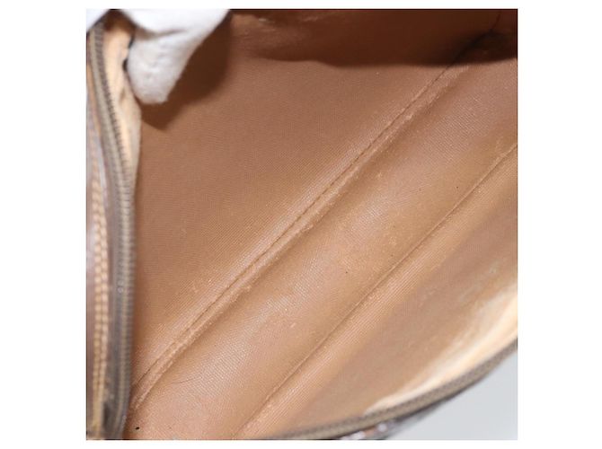 GUCCI GG Supreme Clutch Bag PVC Beige Oro Auth YKZ053 - vista 11