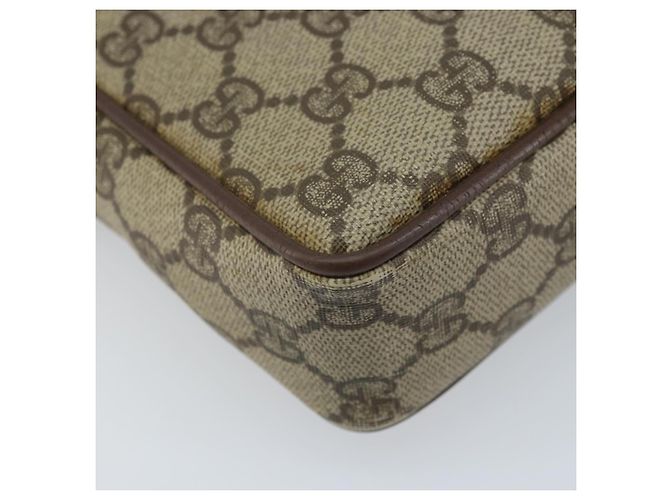 GUCCI GG Supreme Clutch Bag PVC Beige Oro Auth YKZ053 - vista 14