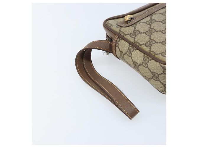 GUCCI GG Supreme Clutch Bag PVC Beige Oro Auth YKZ053 - vista 8
