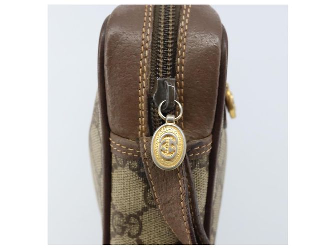 GUCCI GG Supreme Clutch Bag PVC Beige Oro Auth YKZ053 - vista 9
