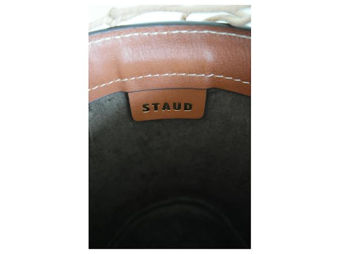 Borsa a secchiello Staud Moreau Macramè in pelle marrone - vista 10