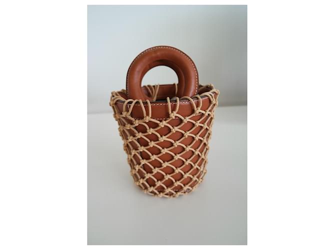 Borsa a secchiello Staud Moreau Macramè in pelle marrone - vista 2