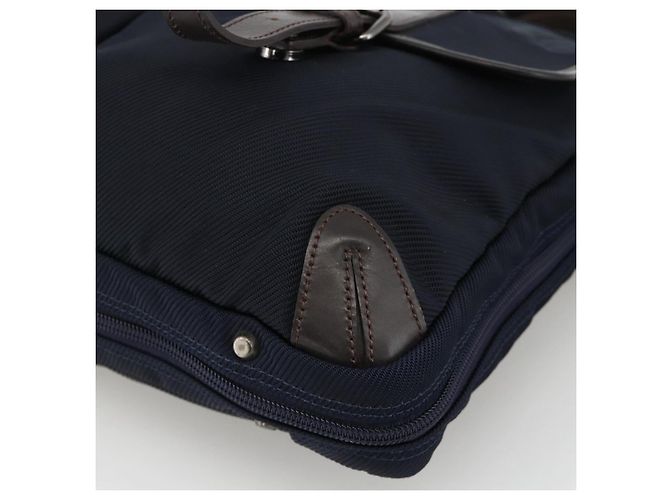 Borsa da lavoro Burberry Black Label 2 vie Nero Argento Auth mr2251 - vista 10