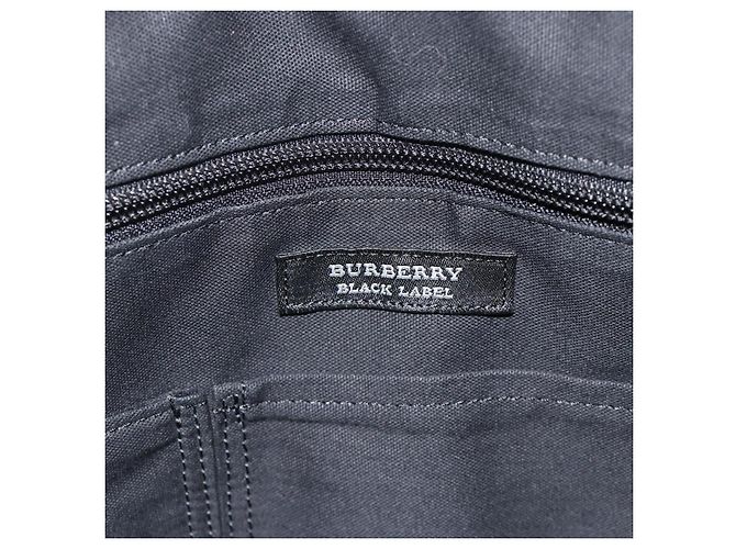 Borsa da lavoro Burberry Black Label 2 vie Nero Argento Auth mr2251 - vista 11