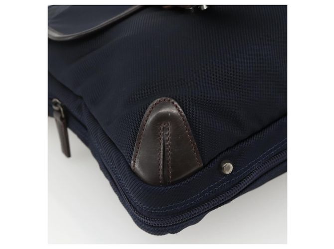 Borsa da lavoro Burberry Black Label 2 vie Nero Argento Auth mr2251 - vista 15