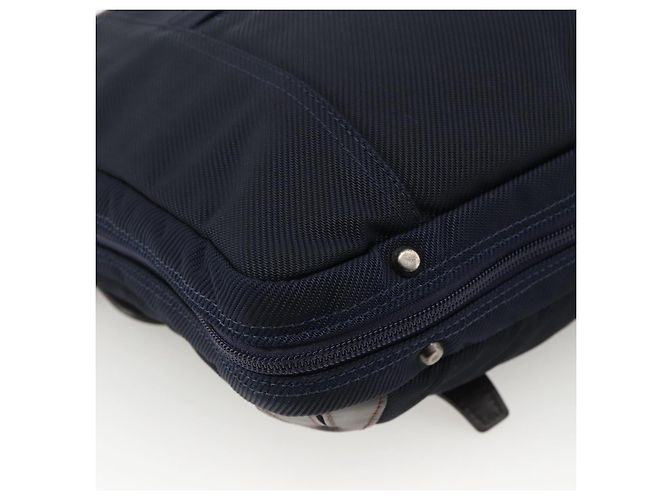 Borsa da lavoro Burberry Black Label 2 vie Nero Argento Auth mr2251 - vista 17