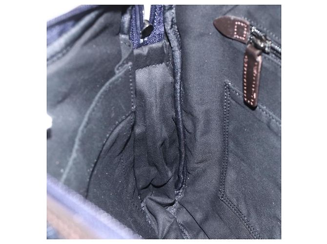 Borsa da lavoro Burberry Black Label 2 vie Nero Argento Auth mr2251 - vista 21