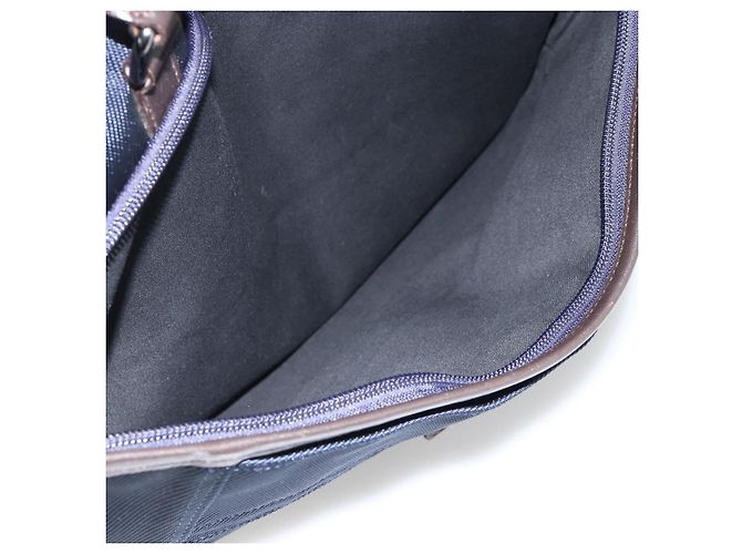 Borsa da lavoro Burberry Black Label 2 vie Nero Argento Auth mr2251 - vista 26