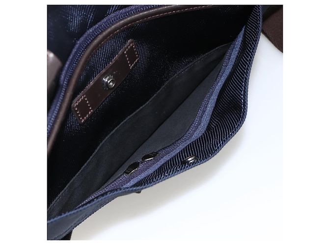 Borsa da lavoro Burberry Black Label 2 vie Nero Argento Auth mr2251 - vista 27