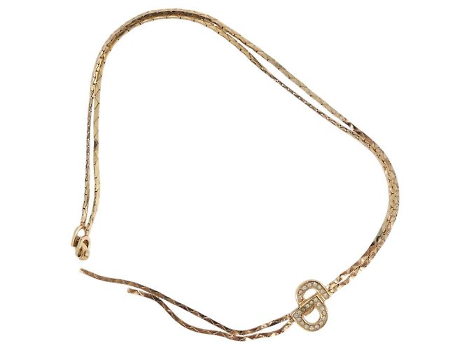 Collana Christian Dior metallo Due set Oro Auth ka3709 D'oro - vista 15