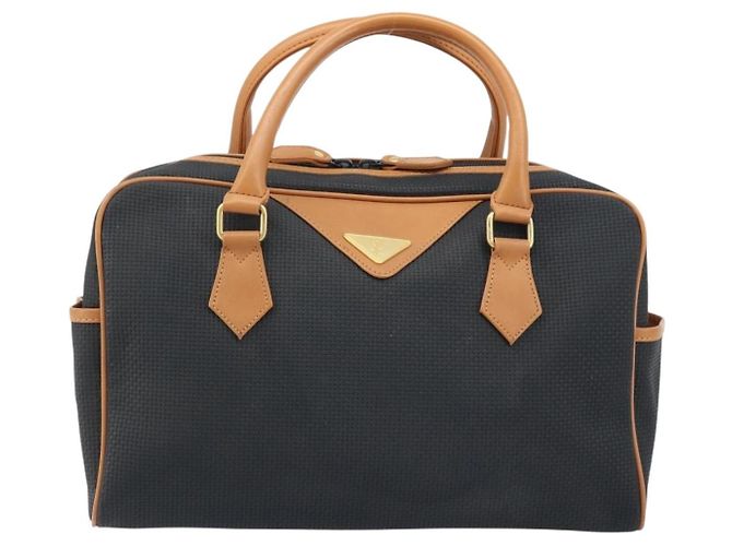 SAINT LAURENT Borsa a Mano PVC Tela Nera Oro Auth fm5269 Nero D'oro - vista 13