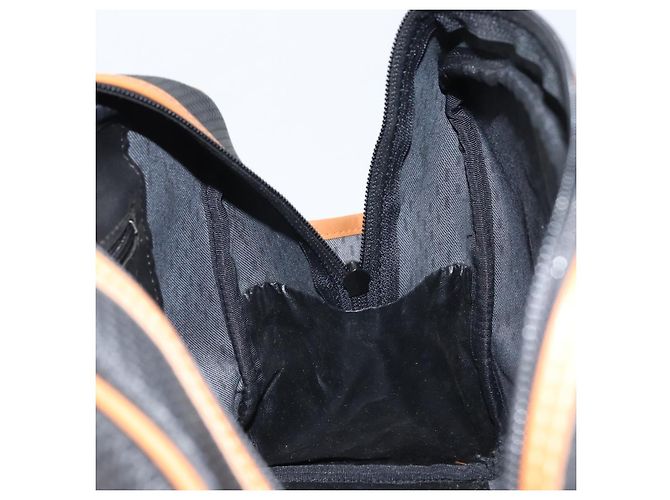 SAINT LAURENT Borsa a Mano PVC Tela Nera Oro Auth fm5269 Nero D'oro - vista 18