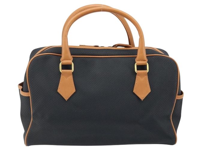 SAINT LAURENT Borsa a Mano PVC Tela Nera Oro Auth fm5269 Nero D'oro - vista 2