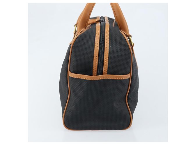 SAINT LAURENT Borsa a Mano PVC Tela Nera Oro Auth fm5269 Nero D'oro - vista 4