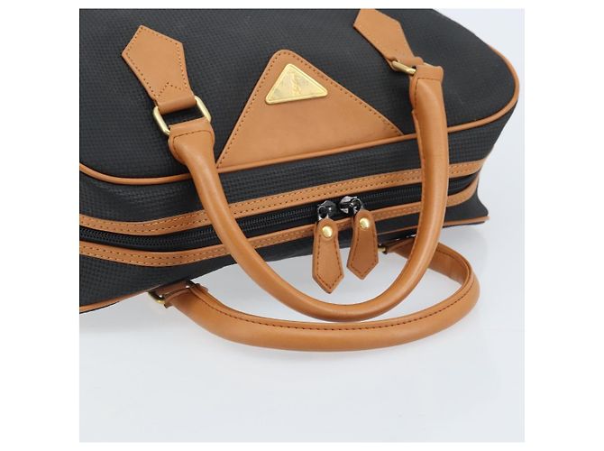 SAINT LAURENT Borsa a Mano PVC Tela Nera Oro Auth fm5269 Nero D'oro - vista 7