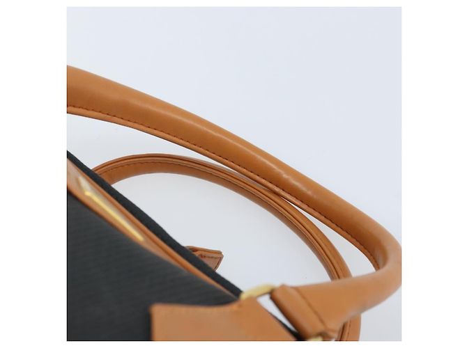 SAINT LAURENT Borsa a Mano PVC Tela Nera Oro Auth fm5269 Nero D'oro - vista 8