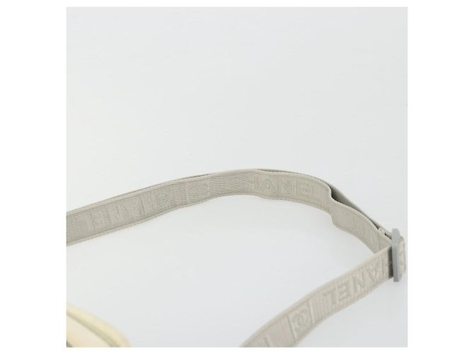 Borsa a Spalla Camelia Linea Sport CHANEL Nylon Bianco CC Auth YKZ1607A - vista 8