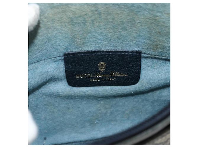 Gucci Borsa a Spalla GG Supreme PVC Navy Gold Auth YKZ1592 D'oro Blu navy - vista 19