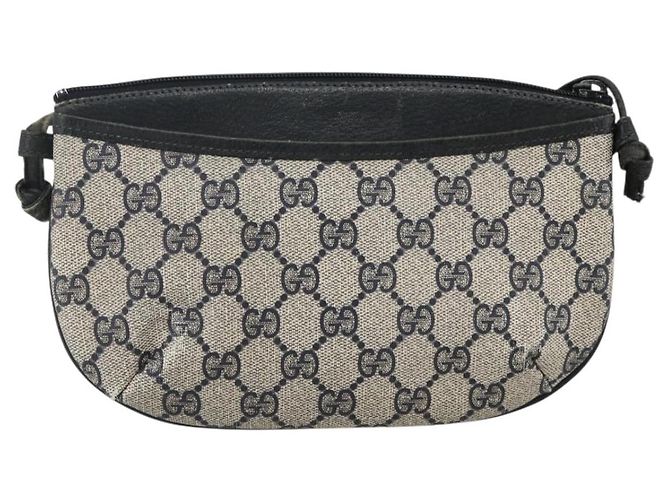 Gucci Borsa a Spalla GG Supreme PVC Navy Gold Auth YKZ1592 D'oro Blu navy - vista 2
