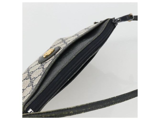 Gucci Borsa a Spalla GG Supreme PVC Navy Gold Auth YKZ1592 D'oro Blu navy - vista 6