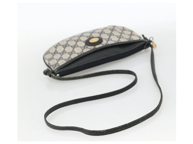 Gucci Borsa a Spalla GG Supreme PVC Navy Gold Auth YKZ1592 D'oro Blu navy - vista 7