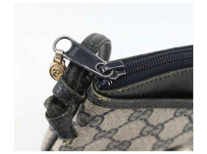 Gucci Borsa a Spalla GG Supreme PVC Navy Gold Auth YKZ1592 D'oro Blu navy - vista 9