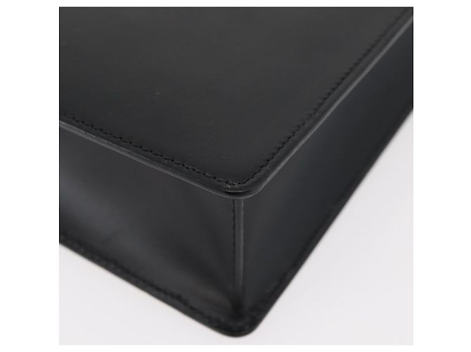 LOEWE Borsa Clutch Anagram in Pelle Nera Argento Auth BA11869 Nero - vista 15