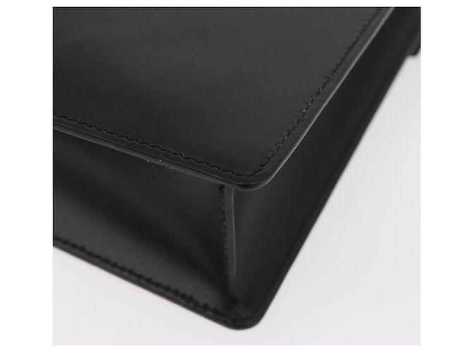 LOEWE Borsa Clutch Anagram in Pelle Nera Argento Auth BA11869 Nero - vista 16
