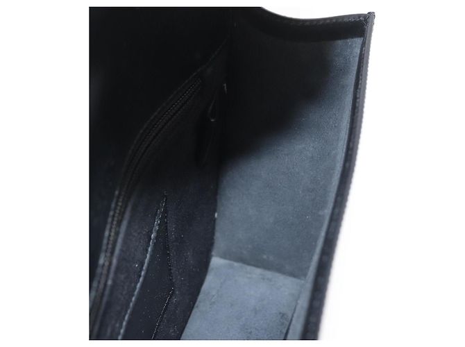 LOEWE Borsa Clutch Anagram in Pelle Nera Argento Auth BA11869 Nero - vista 18