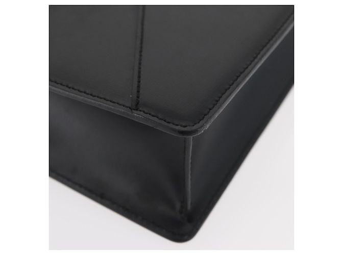 LOEWE Borsa Clutch Anagram in Pelle Nera Argento Auth BA11869 Nero - vista 7