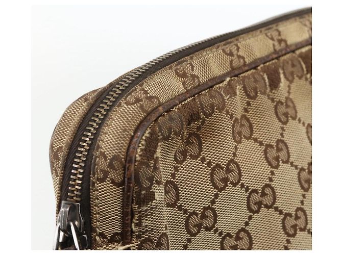 Borsa a Spalla GG Supreme Gucci Beige Argento 92551 Auth INZ071 - vista 10