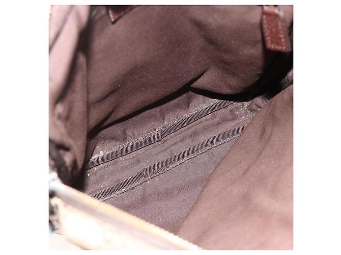 Borsa a Spalla GG Supreme Gucci Beige Argento 92551 Auth INZ071 - vista 11