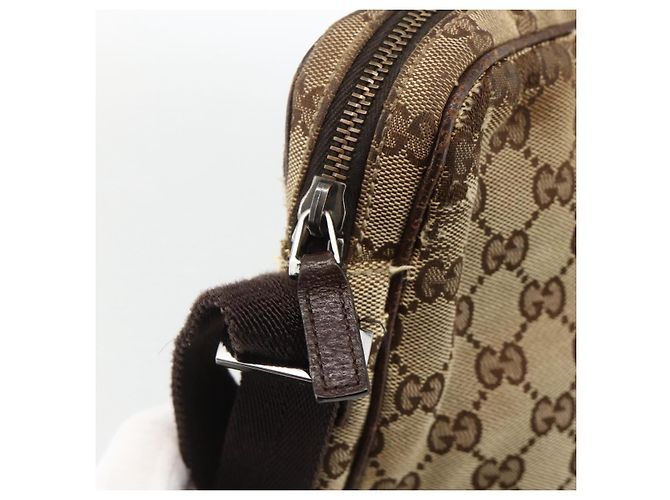 Borsa a Spalla GG Supreme Gucci Beige Argento 92551 Auth INZ071 - vista 18