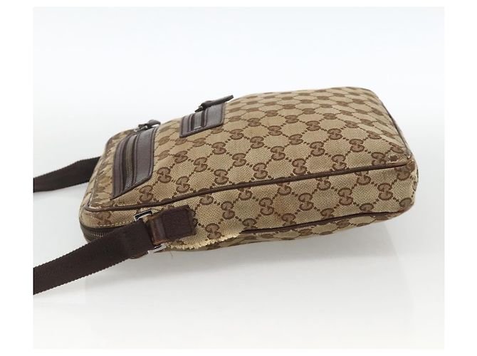 Borsa a Spalla GG Supreme Gucci Beige Argento 92551 Auth INZ071 - vista 3