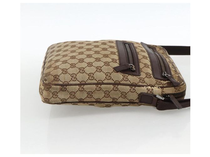 Borsa a Spalla GG Supreme Gucci Beige Argento 92551 Auth INZ071 - vista 4
