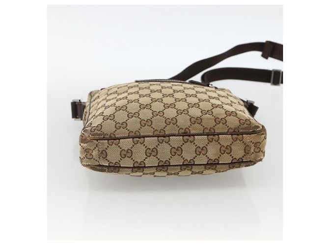 Borsa a Spalla GG Supreme Gucci Beige Argento 92551 Auth INZ071 - vista 5