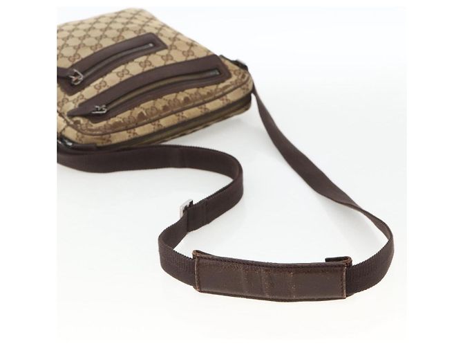 Borsa a Spalla GG Supreme Gucci Beige Argento 92551 Auth INZ071 - vista 7
