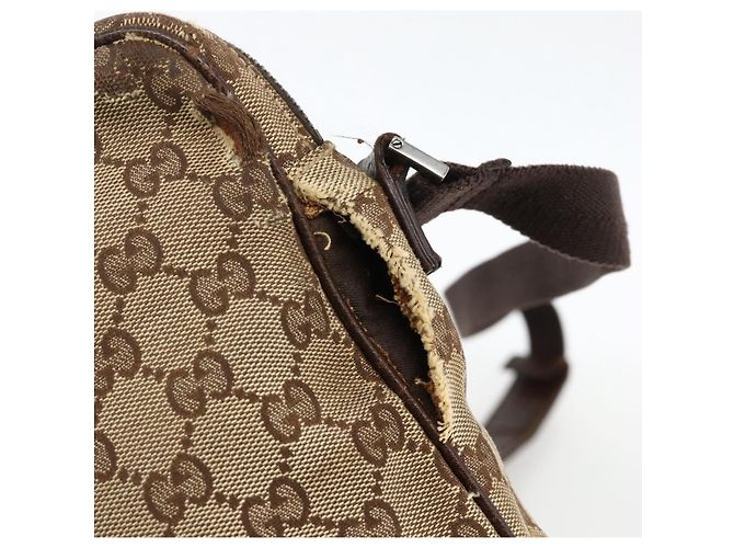 Borsa a Spalla GG Supreme Gucci Beige Argento 92551 Auth INZ071 - vista 9