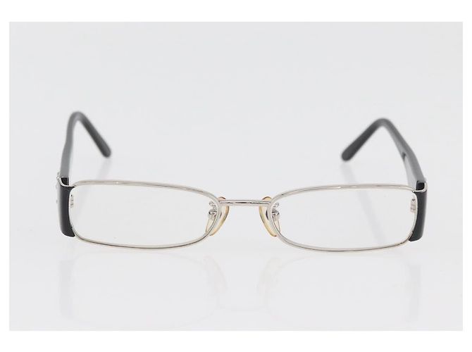 Gafas CHANEL plástico metal 3 Set Gris Negro CC Auth bs34338 Castaño - vista 10