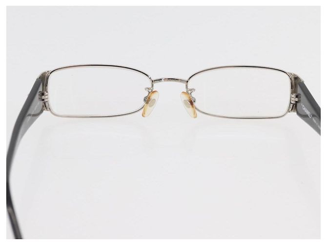 Gafas CHANEL plástico metal 3 Set Gris Negro CC Auth bs34338 Castaño - vista 11