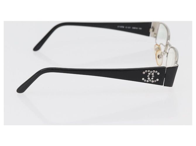 Gafas CHANEL plástico metal 3 Set Gris Negro CC Auth bs34338 Castaño - vista 14