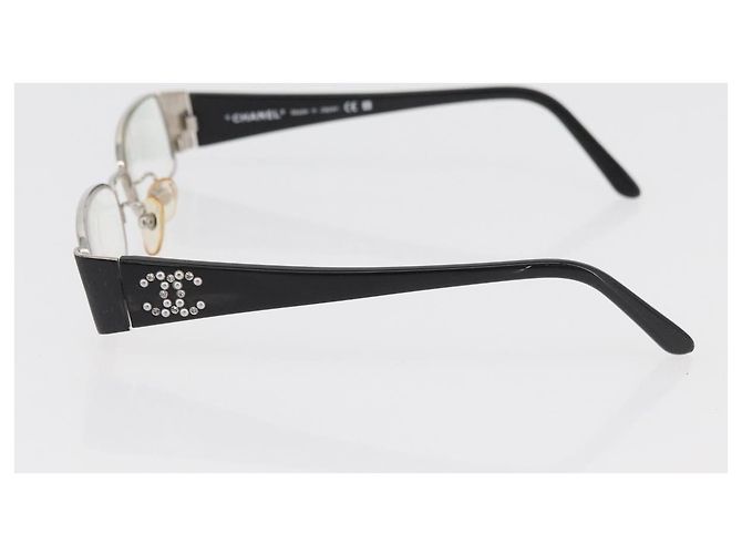 Gafas CHANEL plástico metal 3 Set Gris Negro CC Auth bs34338 Castaño - vista 15