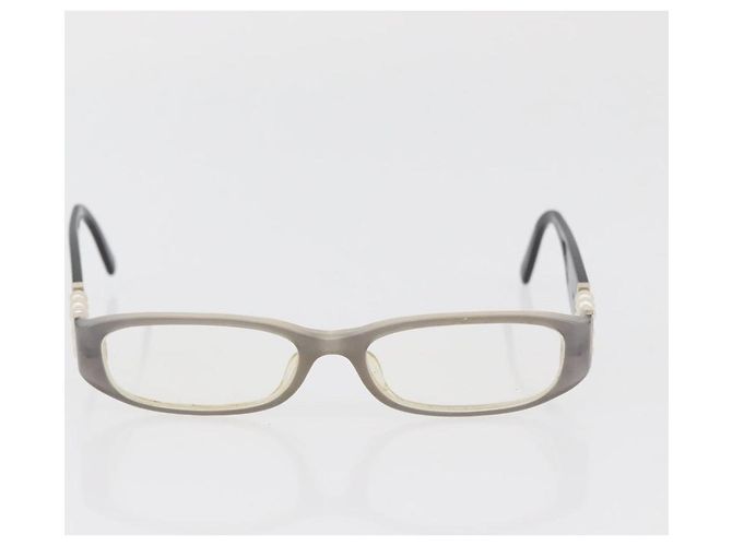 Gafas CHANEL plástico metal 3 Set Gris Negro CC Auth bs34338 Castaño - vista 2