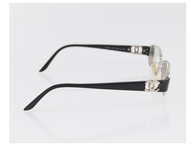 Gafas CHANEL plástico metal 3 Set Gris Negro CC Auth bs34338 Castaño - vista 23