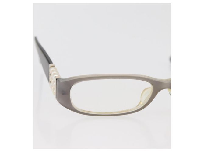 Gafas CHANEL plástico metal 3 Set Gris Negro CC Auth bs34338 Castaño - vista 4