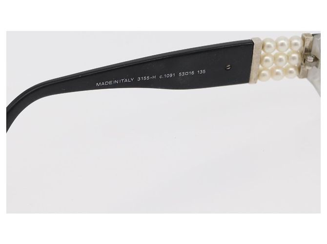 Gafas CHANEL plástico metal 3 Set Gris Negro CC Auth bs34338 Castaño - vista 9