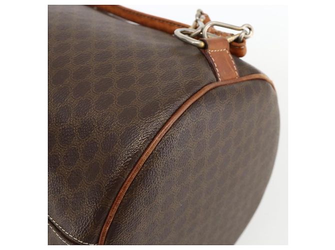 Céline Borsa a spalla in tela Macadam CELINE in pelle PVC marrone e oro Auth BAZ797 D'oro - vista 9