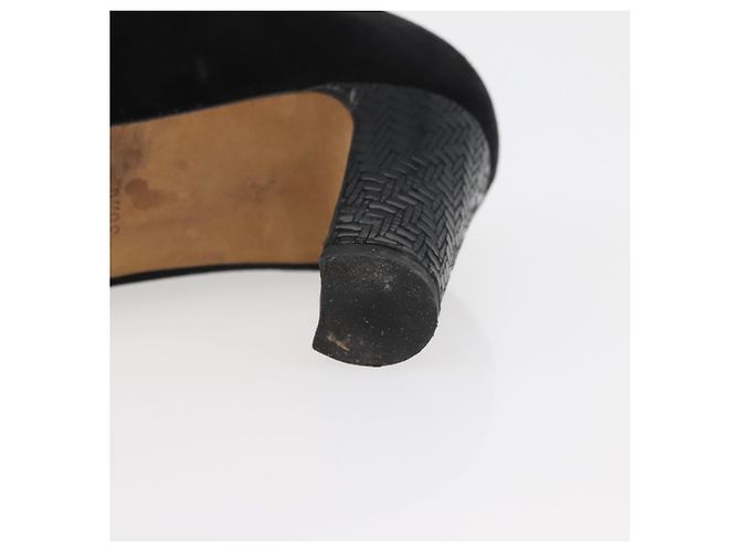 CHANEL Décolleté in Camoscio 36 1/2 C Nero CC Auth 174628A - vista 10