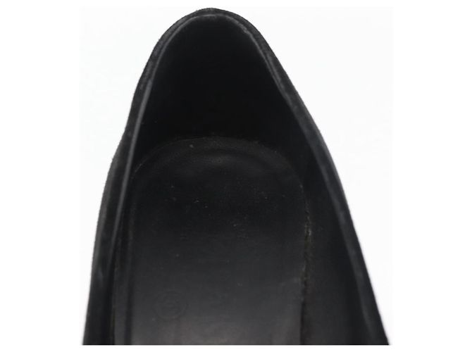 CHANEL Décolleté in Camoscio 36 1/2 C Nero CC Auth 174628A - vista 15