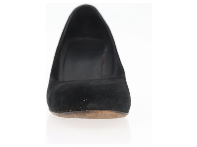 CHANEL Décolleté in Camoscio 36 1/2 C Nero CC Auth 174628A - vista 18